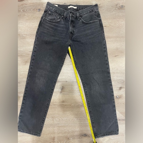 Levi’s Women’s Middy Straight Leg Mid Rise Jeans Black Denim - Picture 5 of 6